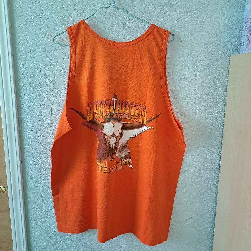 Harley-Davidson Bold Orange Sleeveless Top - Picture 4 of 4